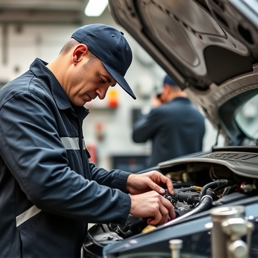 auto technician working