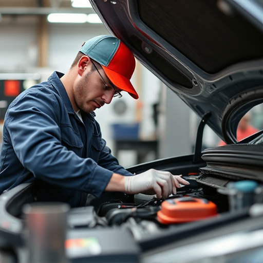auto technician working