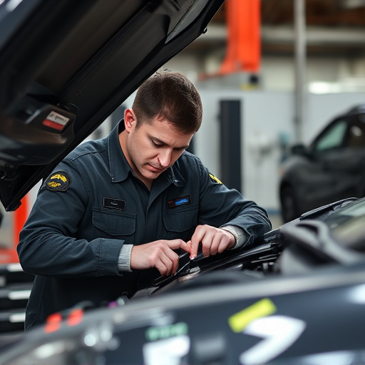 auto technician working