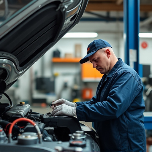 auto technician working