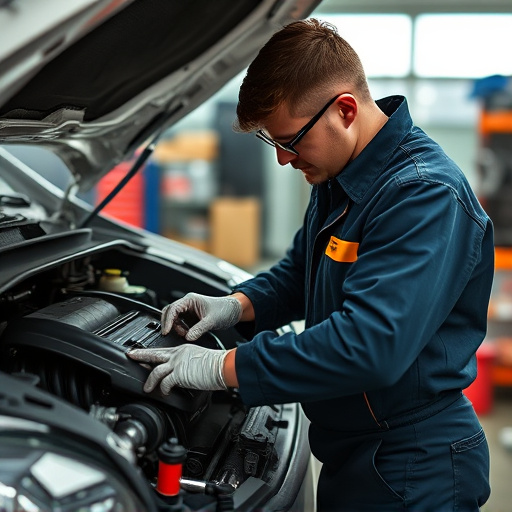 auto technician working