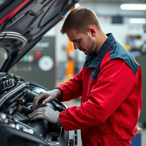 auto technician working