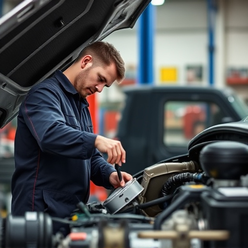 auto technician working