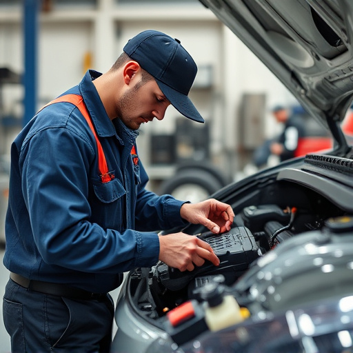 auto technician working
