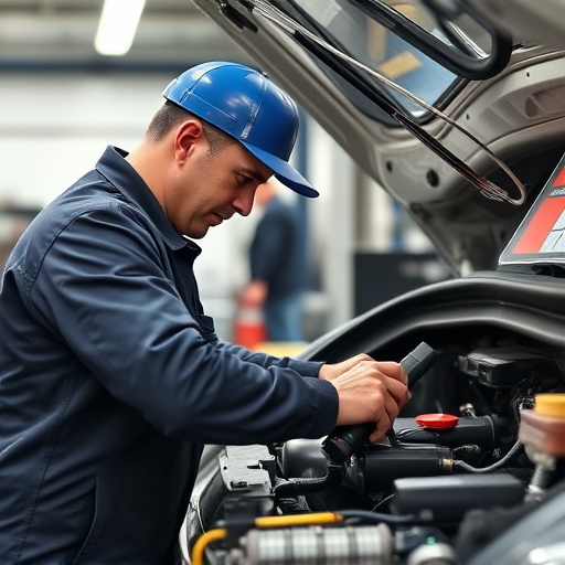 auto technician working