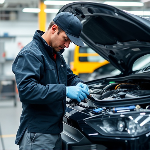 auto technician working