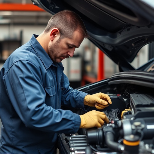 auto technician working