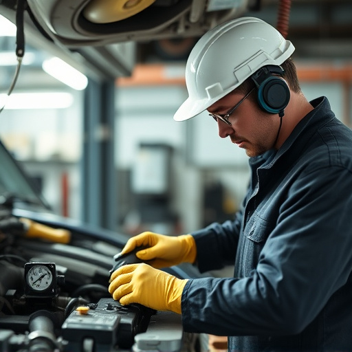 auto technician working