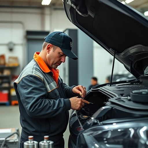 auto technician working