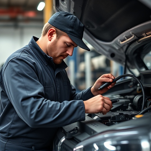auto technician working