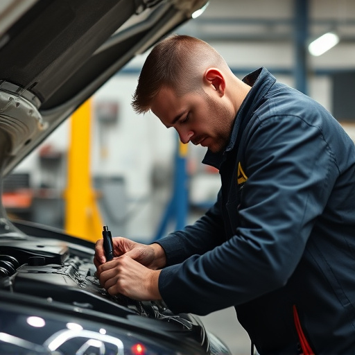 auto technician working