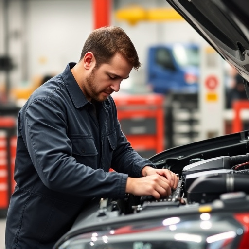 auto technician working