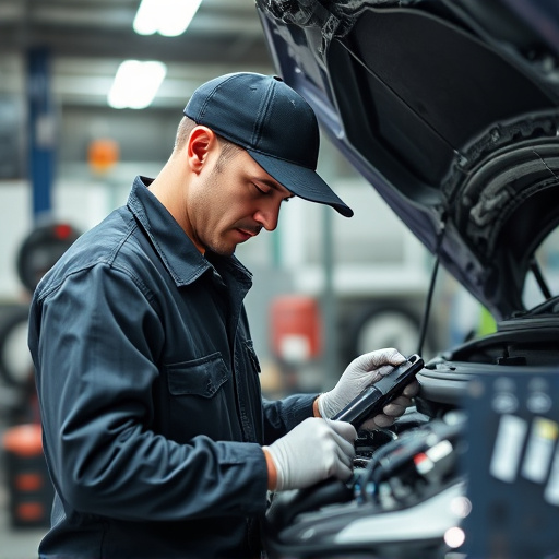 auto technician working
