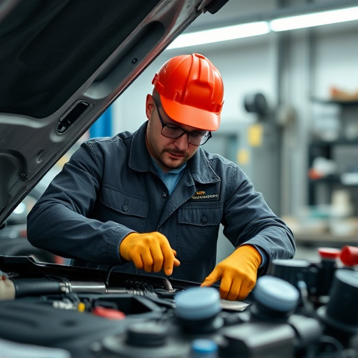 auto technician working