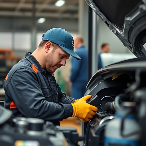 auto technician working