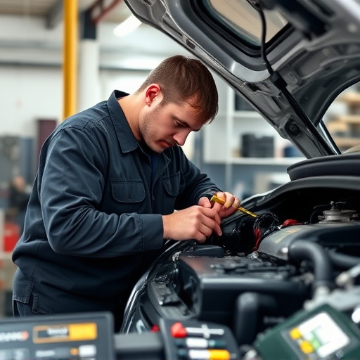 auto technician working