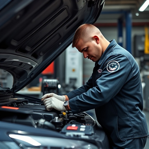 auto technician working