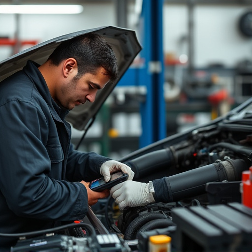 auto technician working