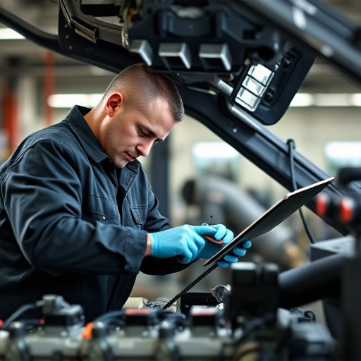 auto technician working