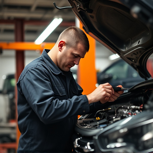 auto technician working