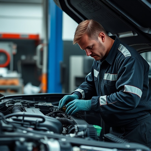 auto technician working