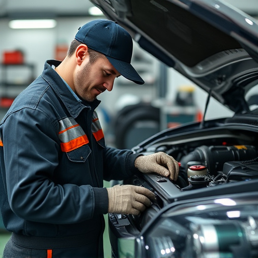 auto technician working