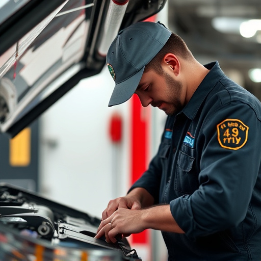 auto technician working