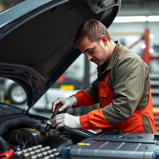 auto technician working