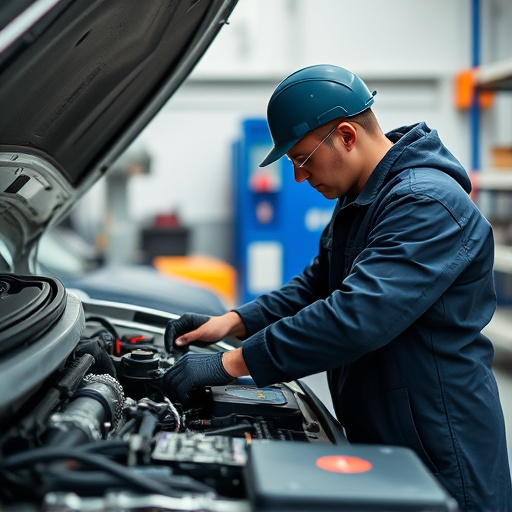 auto technician working