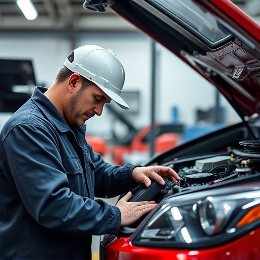 auto technician working