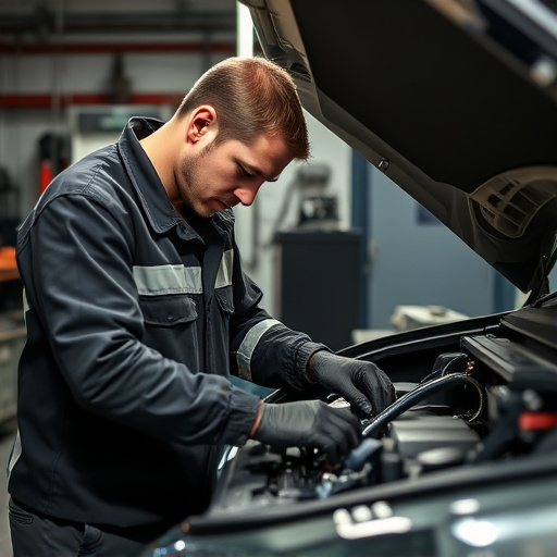 auto technician working