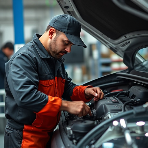 auto technician working