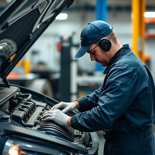 auto technician working