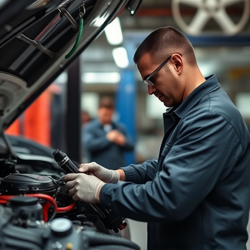 auto technician working