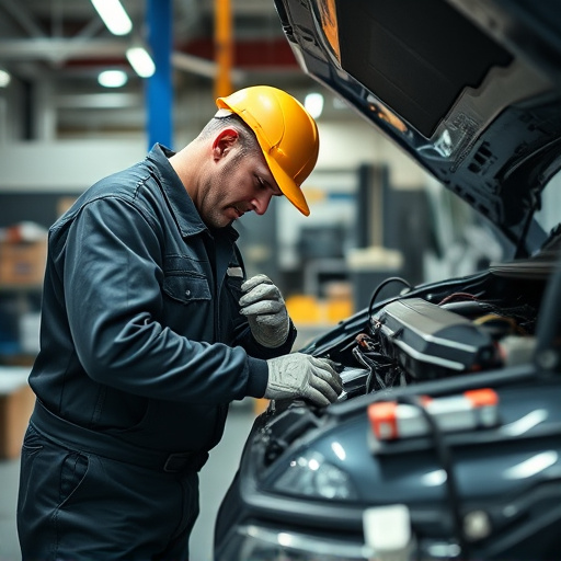 auto technician working