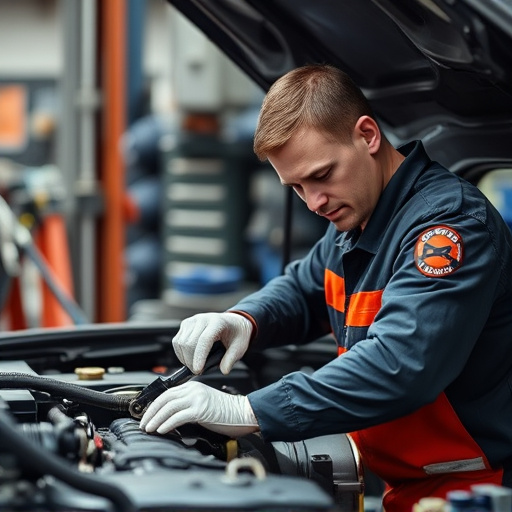 auto technician working