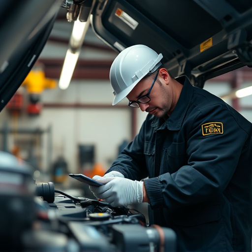 auto technician working