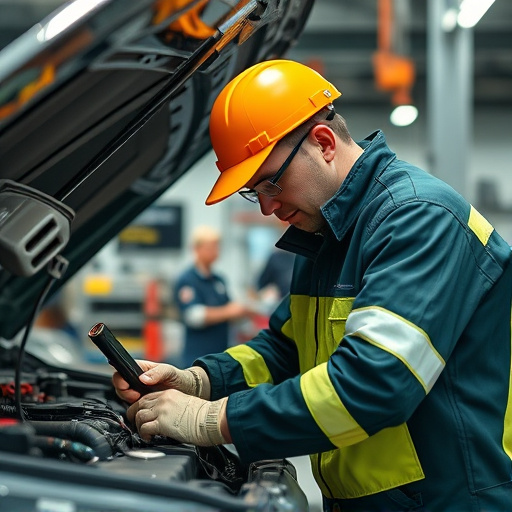 auto technician working