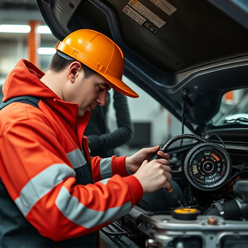 auto technician working