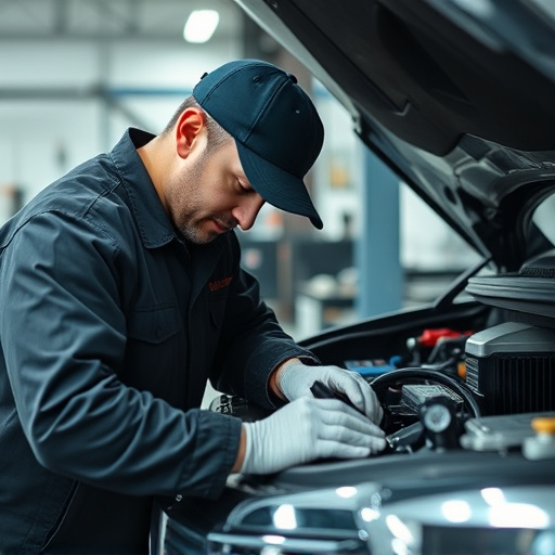 auto technician working