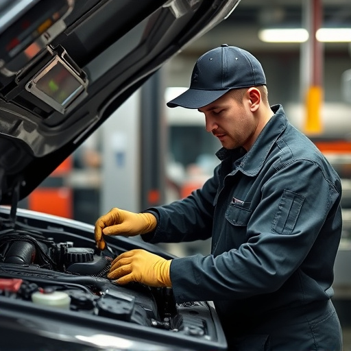 auto technician working