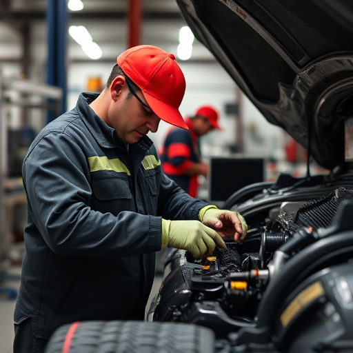 auto technician working