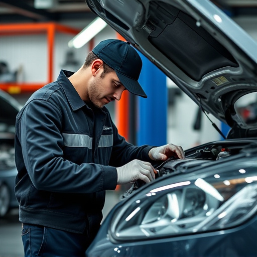 auto technician working