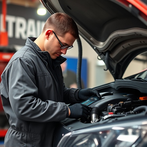 auto technician working