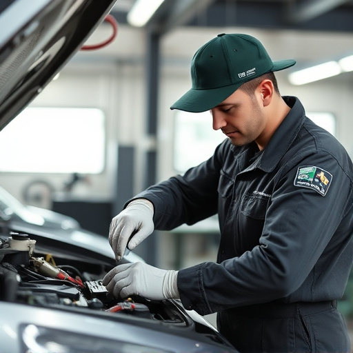 auto technician working