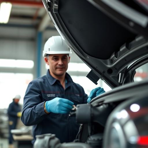 auto technician working