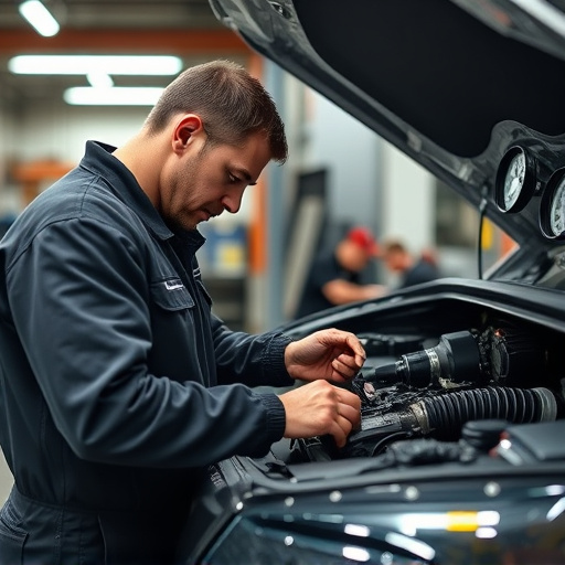 auto technician working