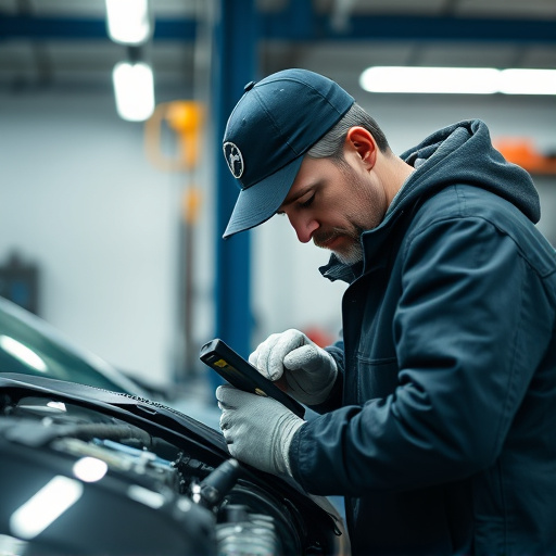 auto technician working