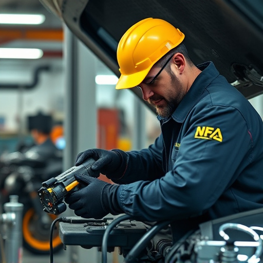 auto technician working