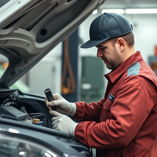 auto technician working